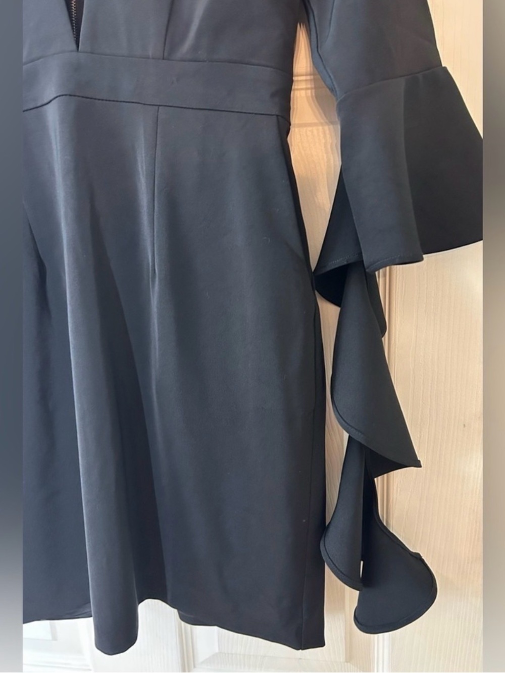 Runaway The Label Black Ruffle Bell Sleeve Mini Dress Size 6 (US) Witchy, Gothic - Picture 3 of 11